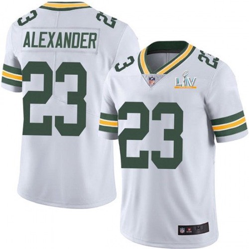 Men's Green Bay Packers #23 Jaire Alexander White NFL 2021 Super Bowl LV Stitched Jersey